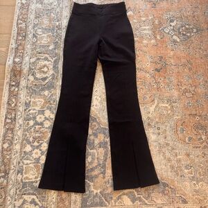 Alo Black Flared Pants with front slit